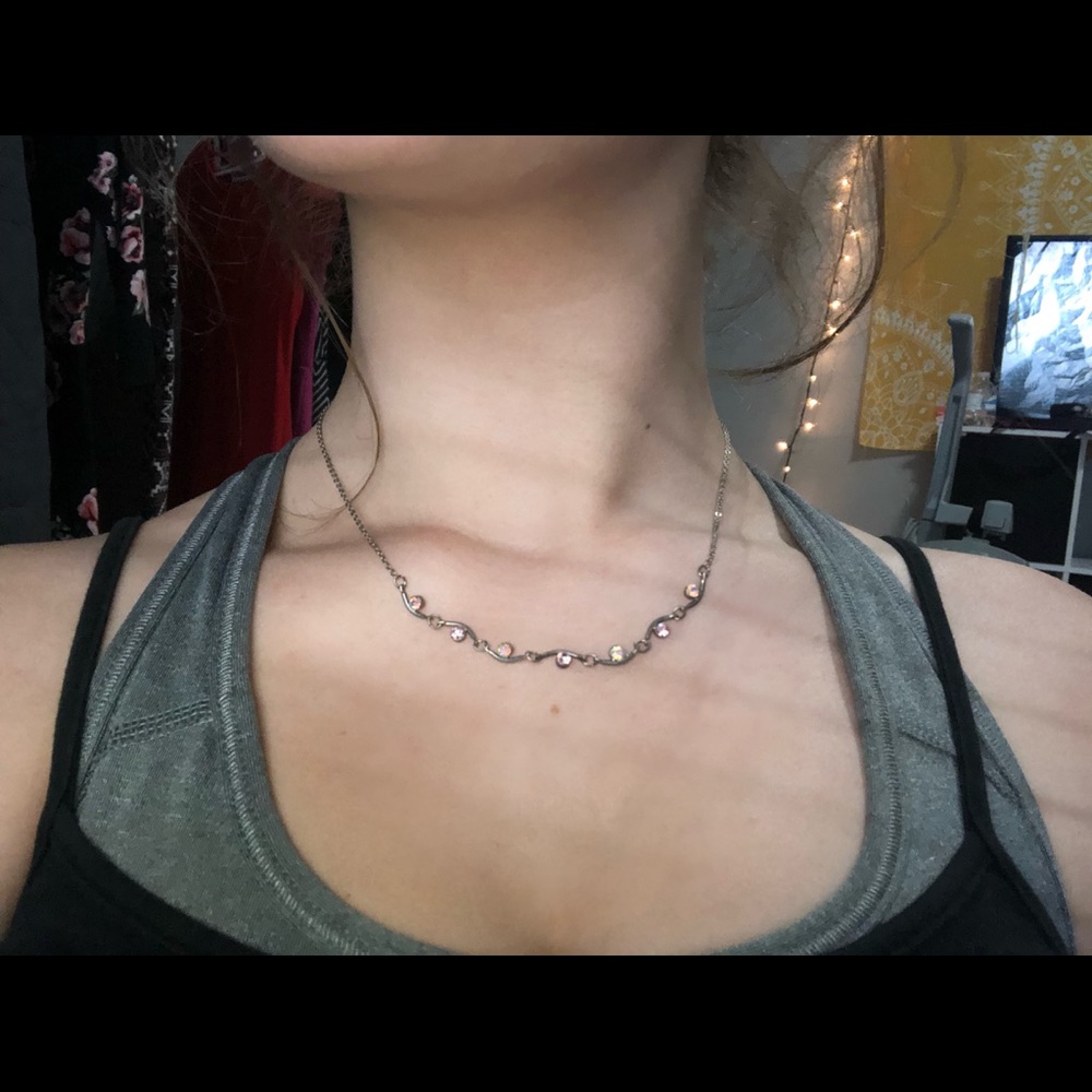 Pink and Holographic Necklace